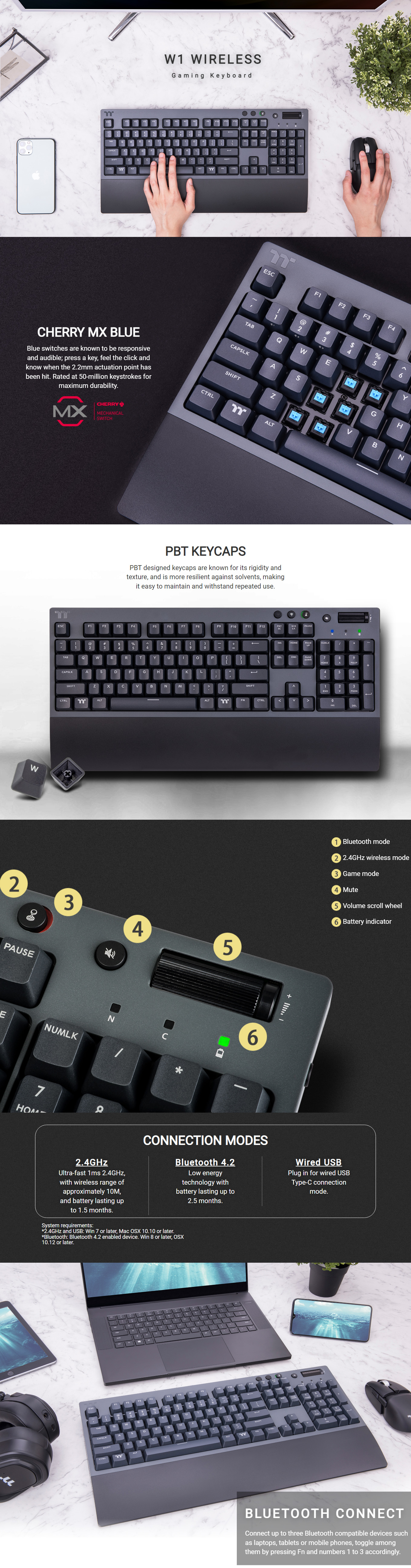Keyboards-Thermaltake-W1-Wireless-Gaming-Keyboard-Cherry-MX-Blue-1