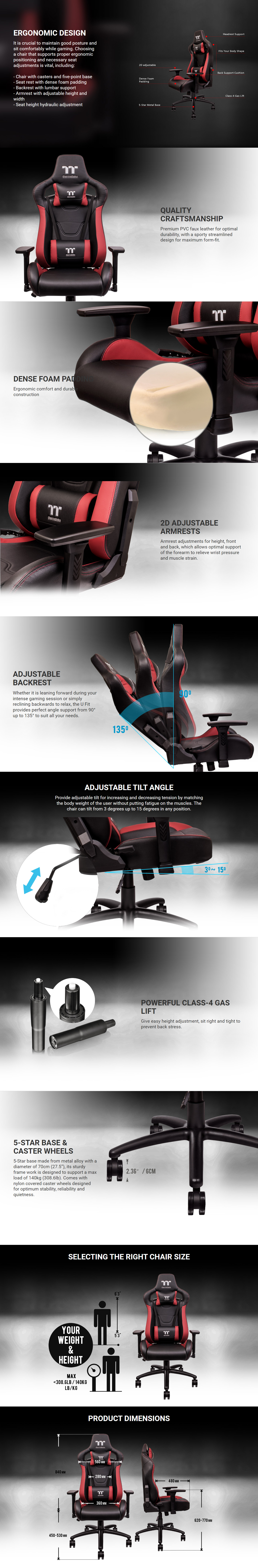 Gaming-Chairs-Thermaltake-U-Fit-Gaming-Chair-Black-Red-2