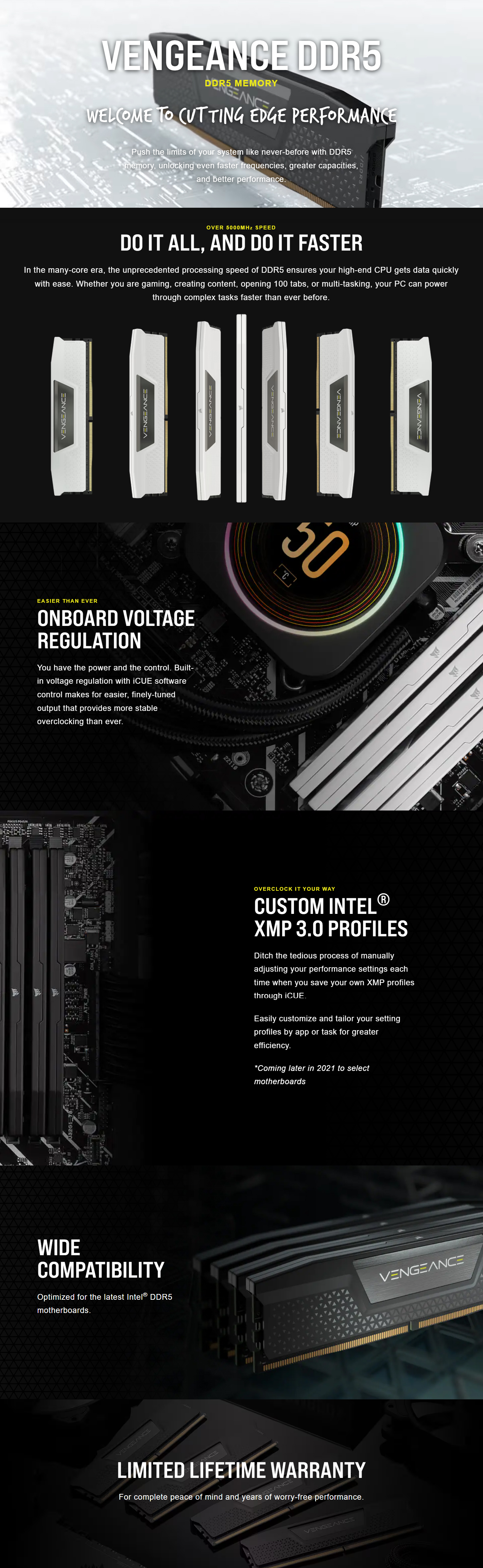 Compatible motherboards with Corsair Vengeance DDR5 32GB (2x16GB) DDR5  7200MHz - Pangoly