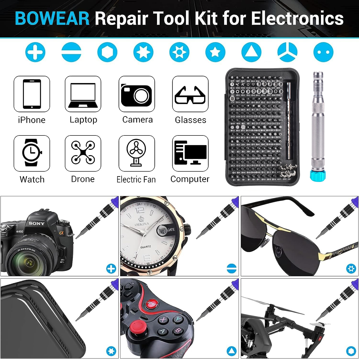 Computer-Accessories-170-in-1-Precision-Screwdriver-Set-PC-Phone-Laptop-Drones-Watch-Repair-Tool-Kit-10