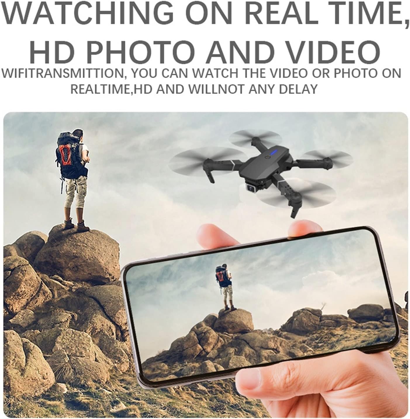 NMY N100 4K GPS Drone With Camera – 2 Batteries, Brushless Motor, Foldable, WiFi Live Video – 25min Flight