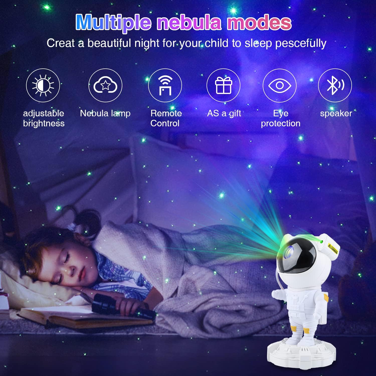 LED-Ceiling-Lights-Rechargable-Astronaut-Night-Light-Projector-With-Bluetooth-Music-Speaker-9