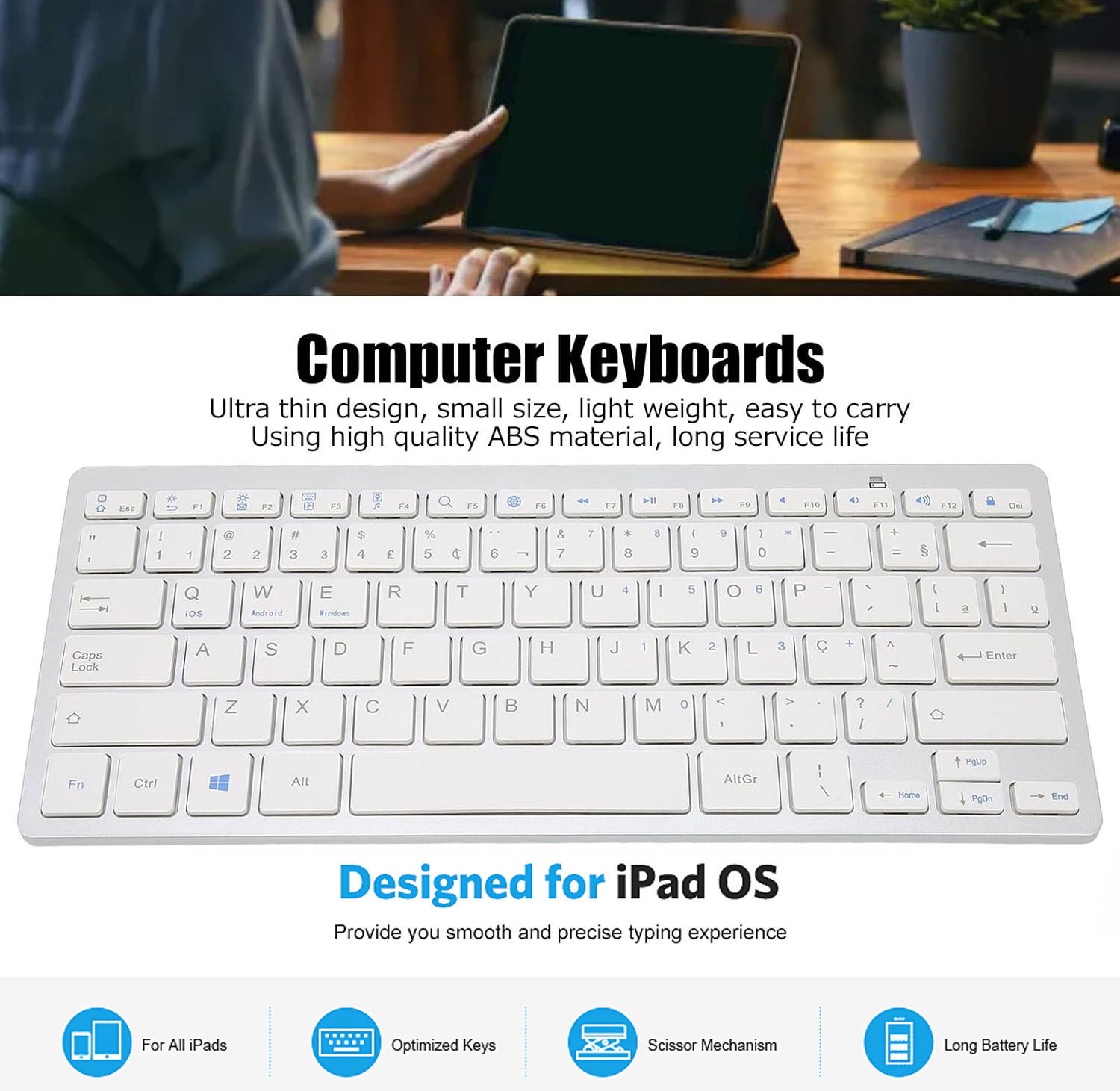 Wireless-Keyboard-Mini-78-Keys-Ultra-Thin-Portable-White-Computer-Keyboards-for-Android-for-OS-X-for-iOS-for-Windows-11