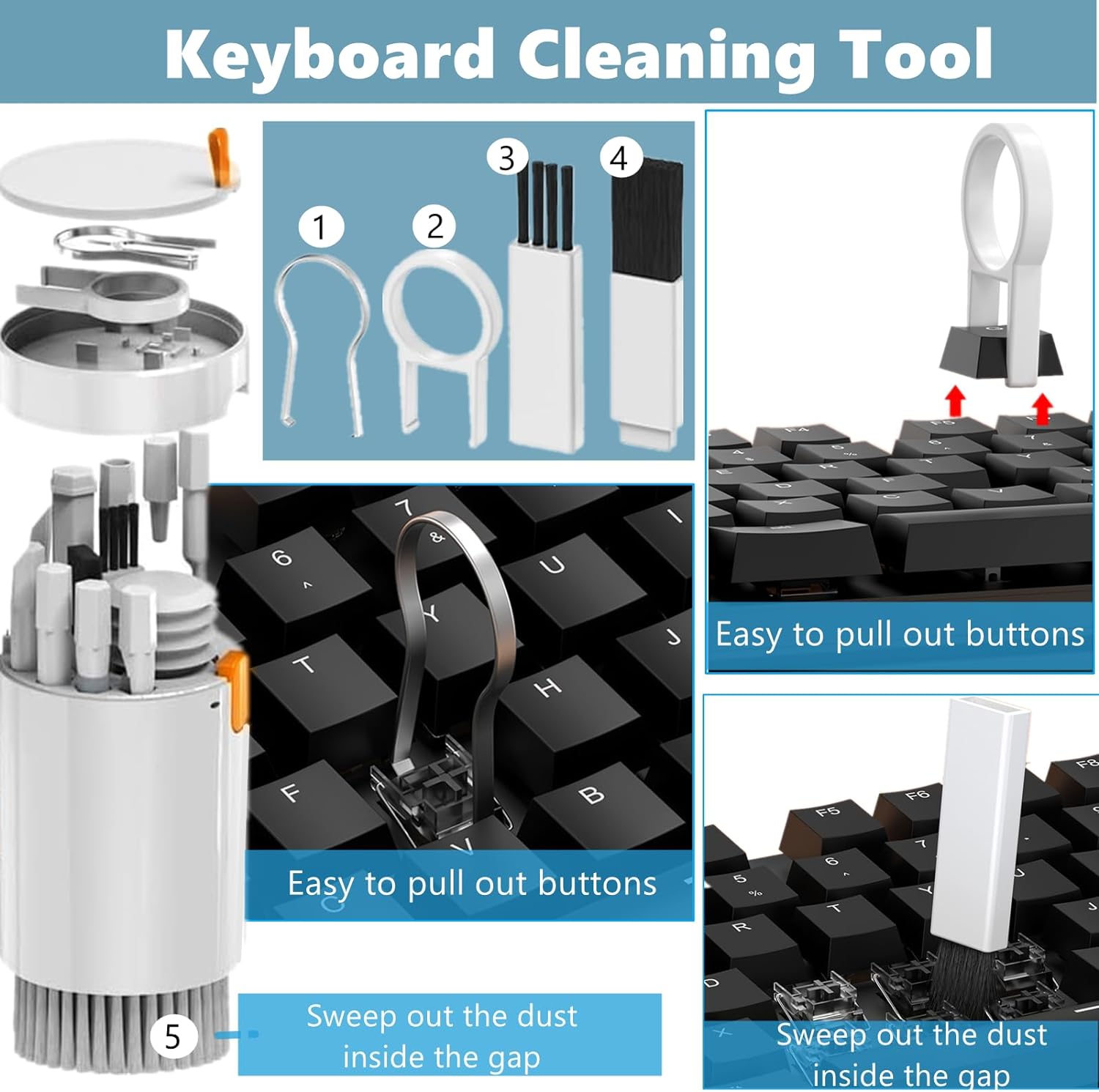 Computer-Accessories-20-in-1-Multi-Tool-Electronic-Cleaning-Kit-Keyboard-Cleaner-Lens-Pen-Cleaning-Spray-for-Laptop-iPad-Phones-Tablet-Monitor-TV-Screen-PC-Earbud-Camera-11