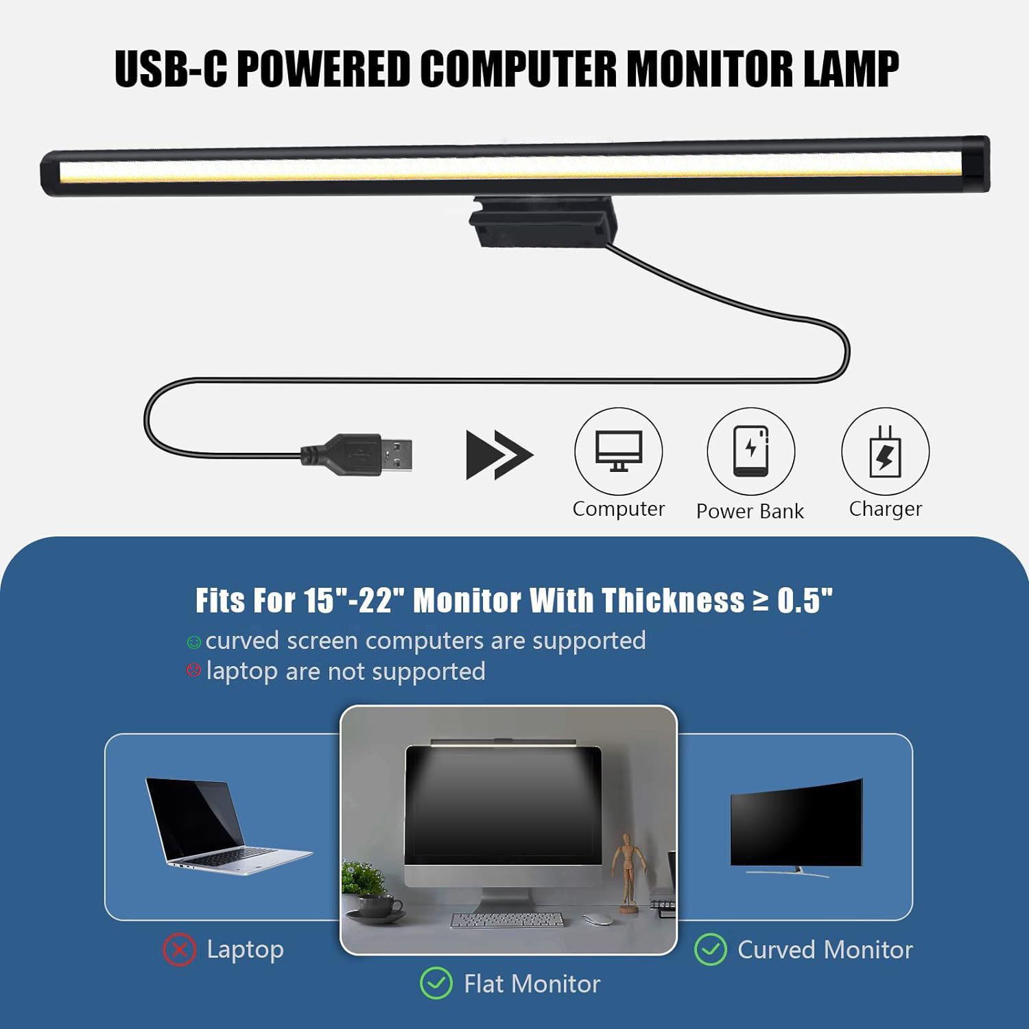 LED-Desk-Lights-E-Reading-Computer-Monitor-Light-Eye-Care-Screen-Reading-Light-with-Touch-Control-and-Flexible-Tripod-Fixture-5-Color-Temperature-10-Brightness-8