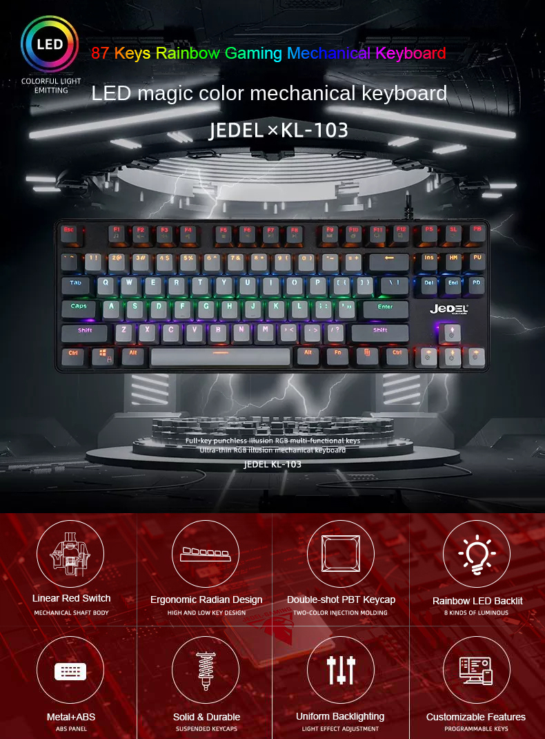 Keyboards-Gaming-Keyboard-Mechanical-Keyboard-Red-Switch-Hot-swappable-Tenkeyless-87-Keys-RGB-LED-Backlit-Wired-Computer-Keyboard-for-Gamer-Typists-Office-64