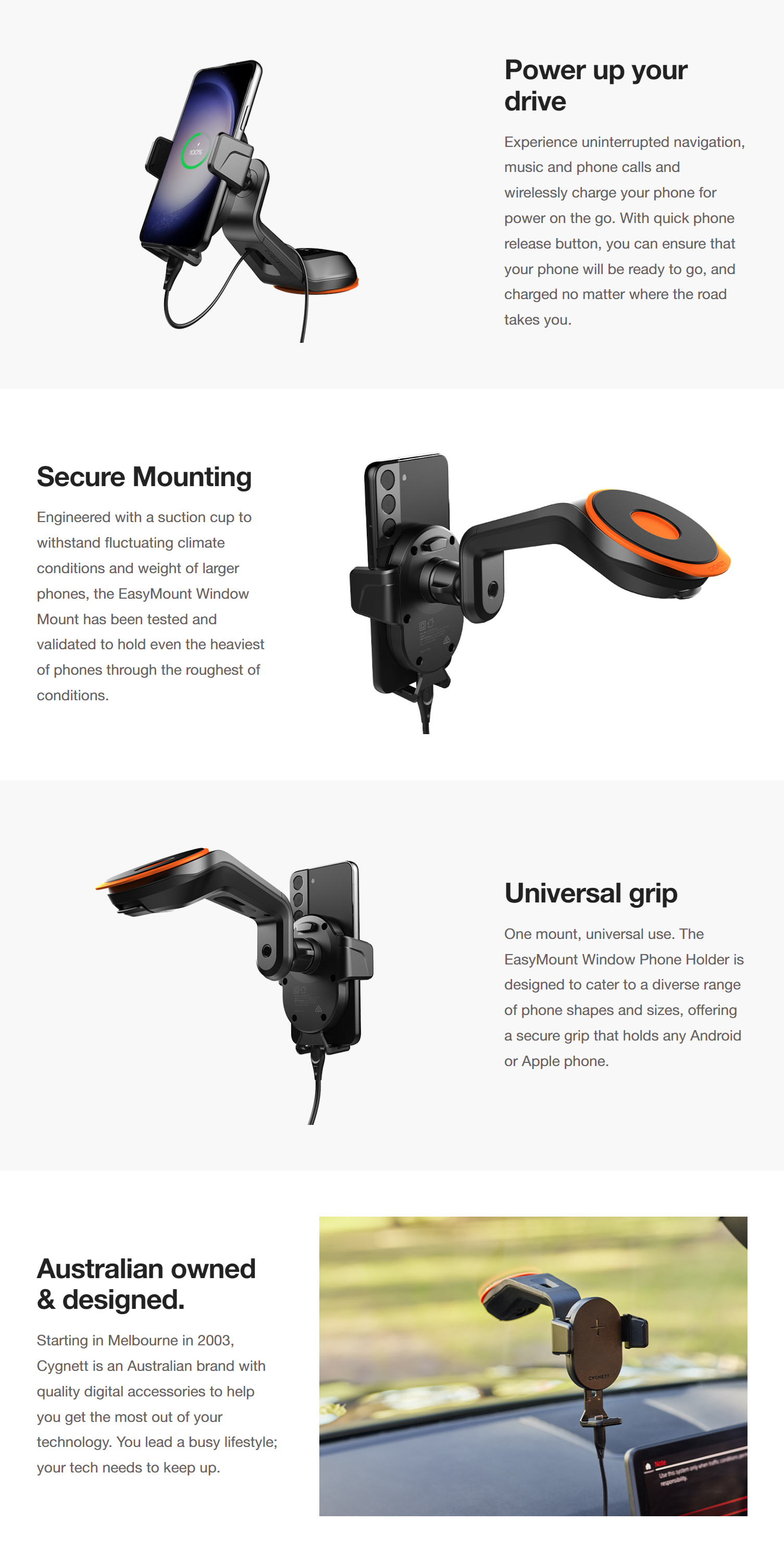 Mobile-Phone-Accessories-Cygnett-EasyMount-Car-Window-Mount-Fixed-Arm-with-10W-Fast-Wireless-Charger-1