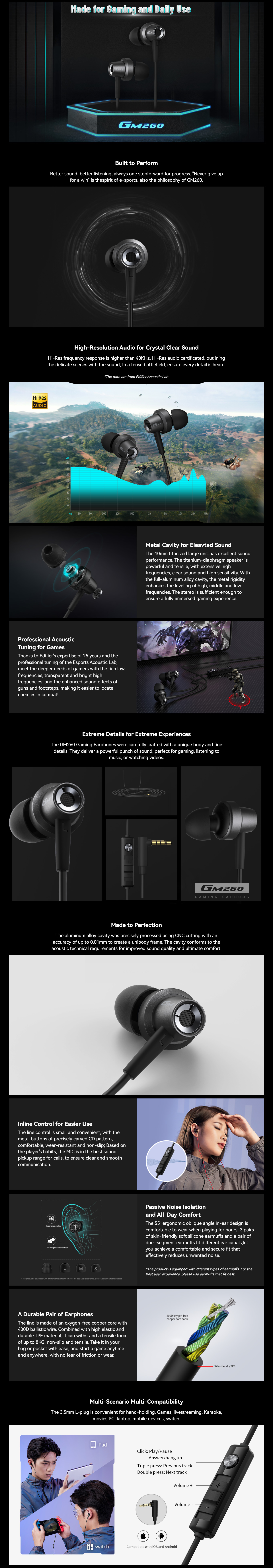 Headphones-Edifier-GM260-Earbuds-with-Microphone-Black-1