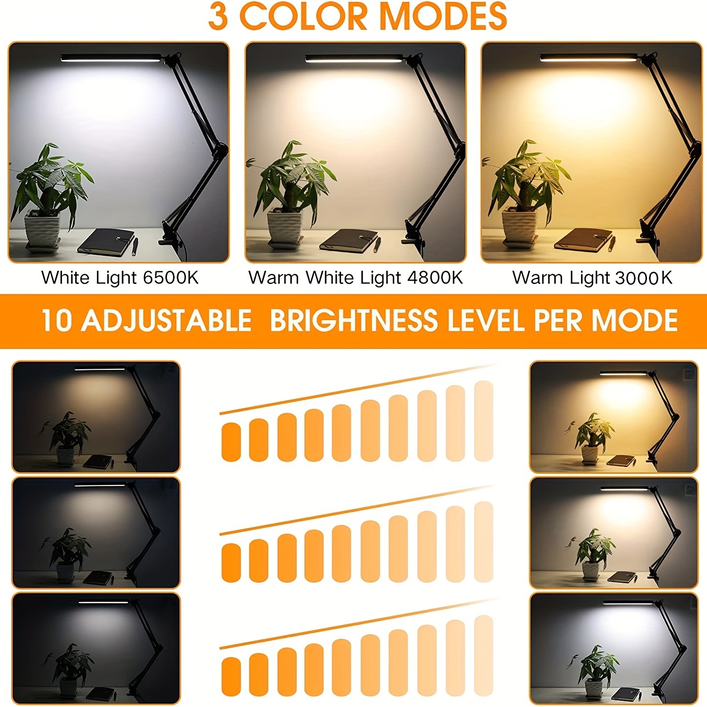 LED-Desk-Lights-Upgrade-18W-LED-Desk-Lamp-Longer-Swing-Arm-Table-Lamp-with-Clamp-Eye-Caring-Architect-Desk-Light-Dimmable-Lamp-with-3-Color-Modes-10-Brightness-Levels-14