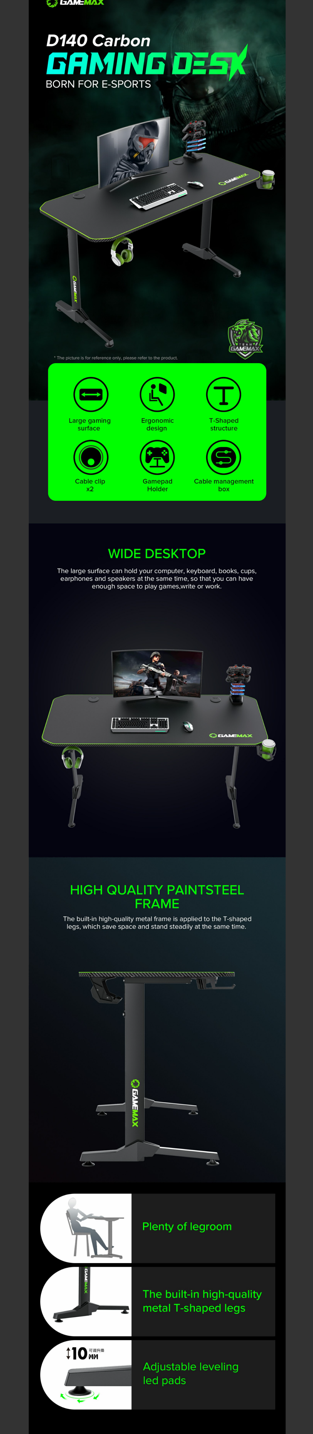 Gaming-Desks-GameMax-D140-Carbon-GAMING-DESK-Gaming-Desk-Without-RGB-Extension-Stand-16