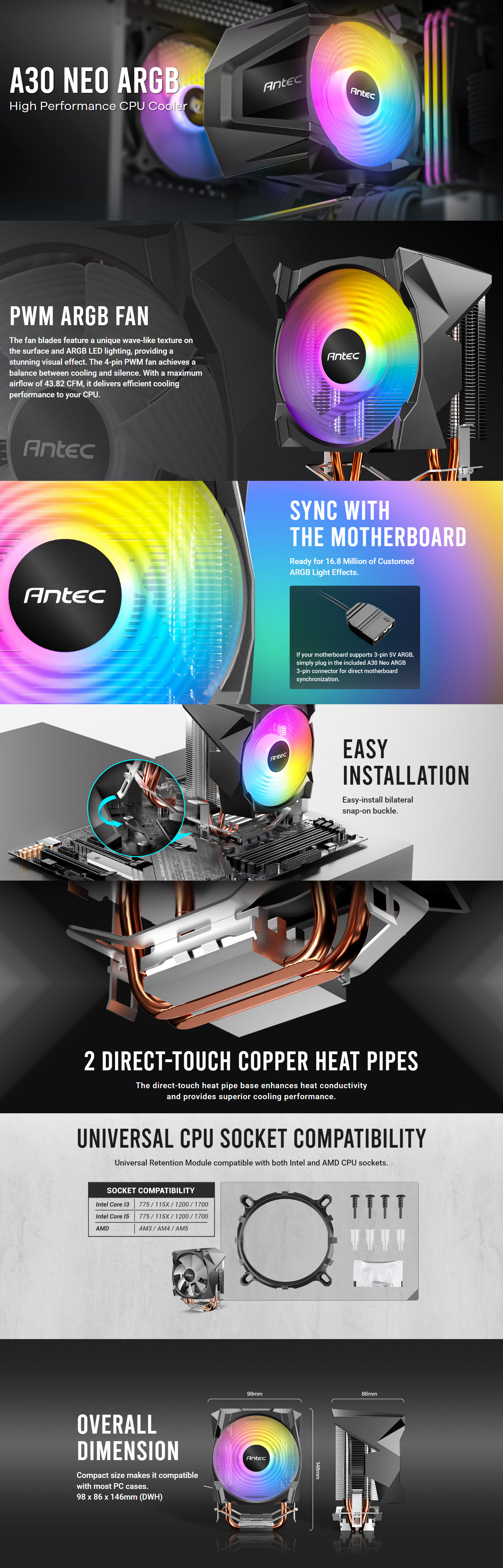CPU-Cooling-Antec-A30-Neo-ARGB-High-Performance-CPU-Cooler-1