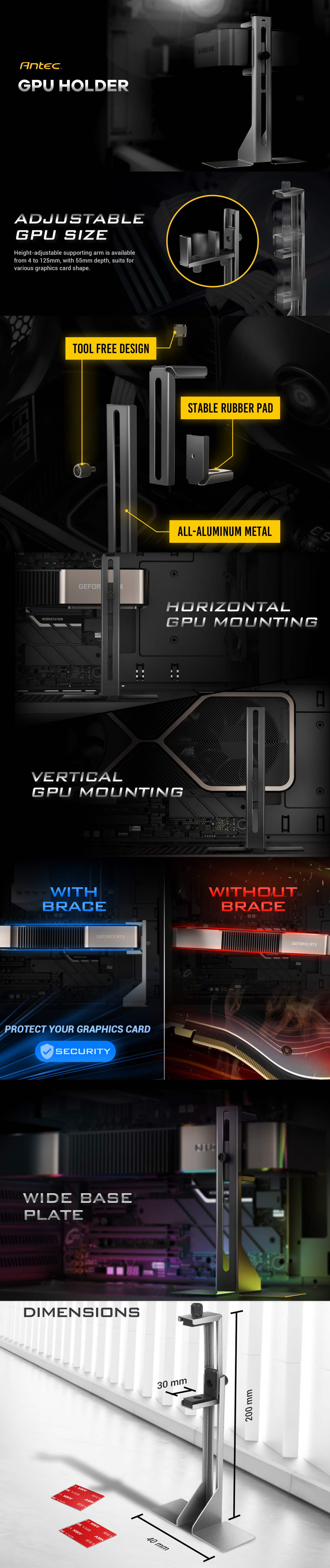 GPU-Accessories-Antec-VGA-and-GPU-Vertical-Support-Bracket-Black-AT-GPUH-BK-1