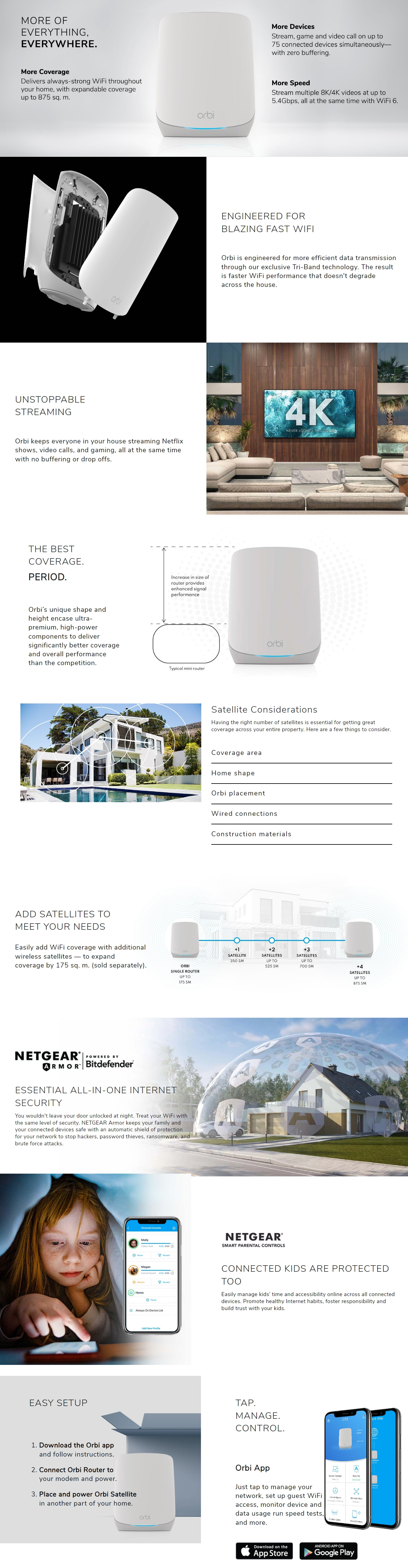 Routers-Netgear-Orbi-Tri-band-WiFi-6-5-4Gbps-Mesh-System-2-Pack-RBK762S-100APS-1