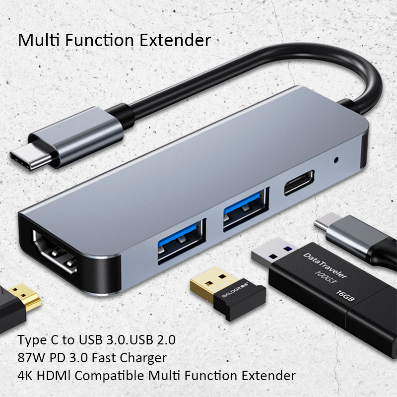 USB-Hubs-SEEDREAM-4-In-1-Type-C-HUB-Dock-OTG-To-USB-3-0-HD-Port-HUB-Adapter-87W-PD-Charging-For-Laptop-Android-IOS-Phone-Macbook-Using-13