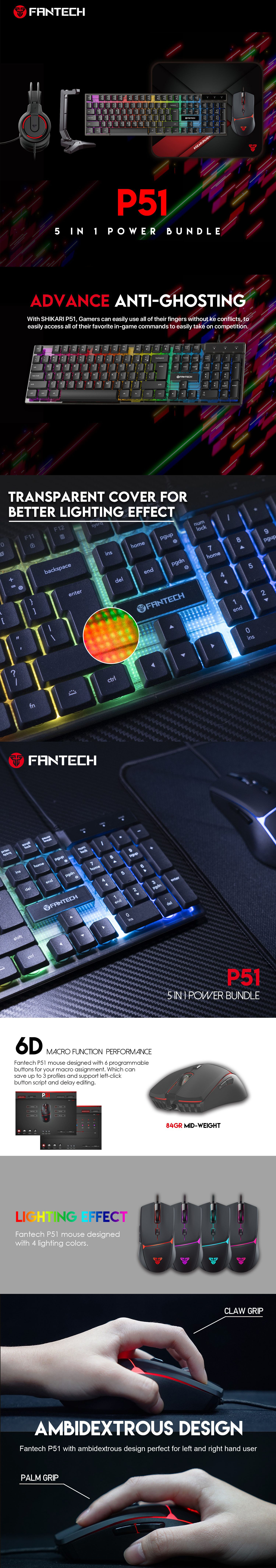 Keyboards-Fantech-P51-5-in-1-Black-Gaming-Keyboard-Combo-with-Mouse-Mousepad-and-Headset-with-Headset-Stand-KBFTP51BK-1