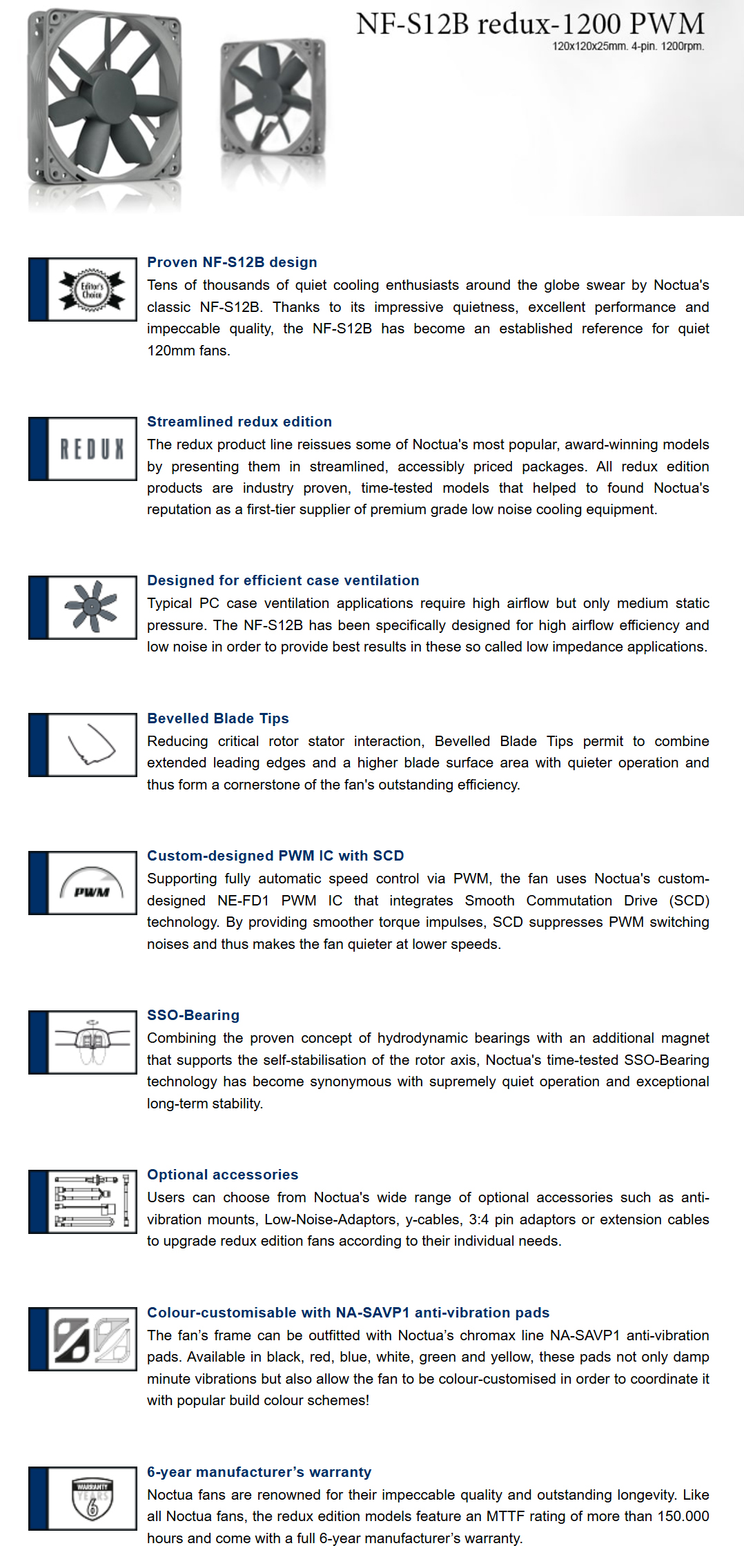 120mm-Case-Fans-Noctua-120mm-Redux-Edition-1200RPM-PWM-Fan-NF-S12B-REDUX-1200-PWM-3