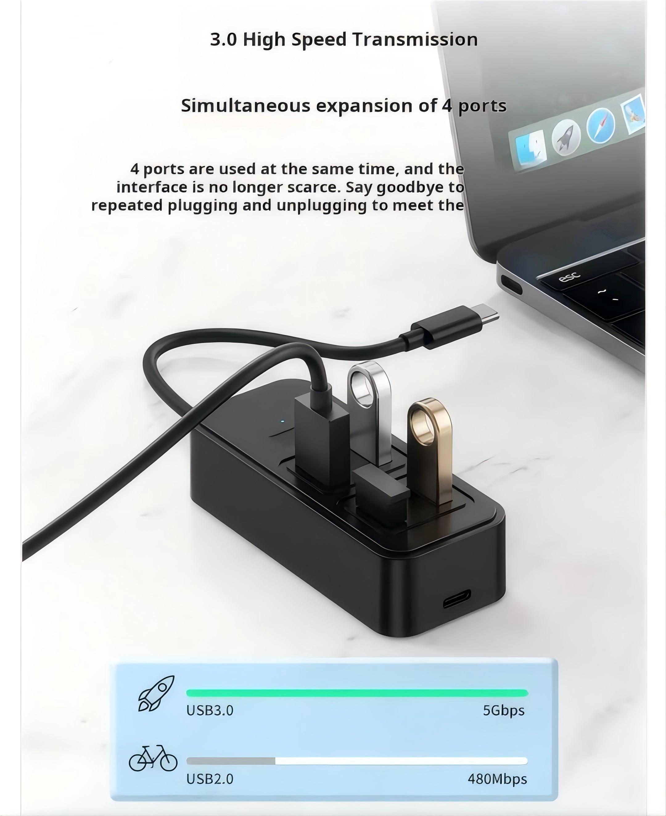 5-in-1-Hubs-adapter-Type-C-to-4-Ports-USB-3-0-Extention-DC-5W-Power-Supply-USB-Hubs-Multiport-Adapter-Powered-Docking-Station-with-Charger-Black-7
