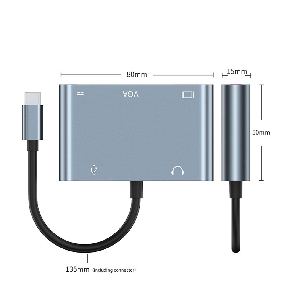 USB-Hubs-5-in-1-Hubs-adapter-Type-C-to-HDMI-VGA-USB3-0-Audio-3-5mm-PD100W-Fast-Charging-Port-USB-C-Hubs-Cable-Adapter-13