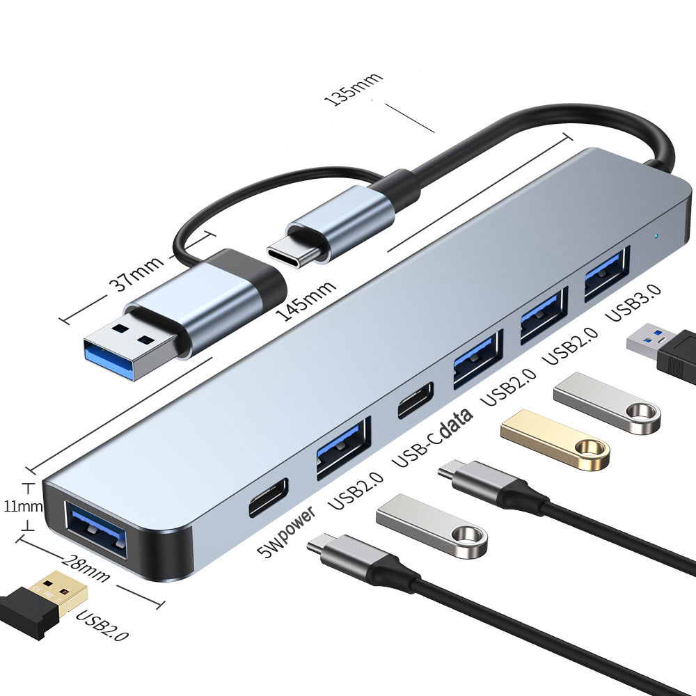 USB-Hubs-7-in-1-Multi-Functional-Hubs-Adapter-with-135mm-USB-Extended-USB-3-0-Ports-USB-Splitter-for-Keyboard-Mouse-Flash-Drive-8