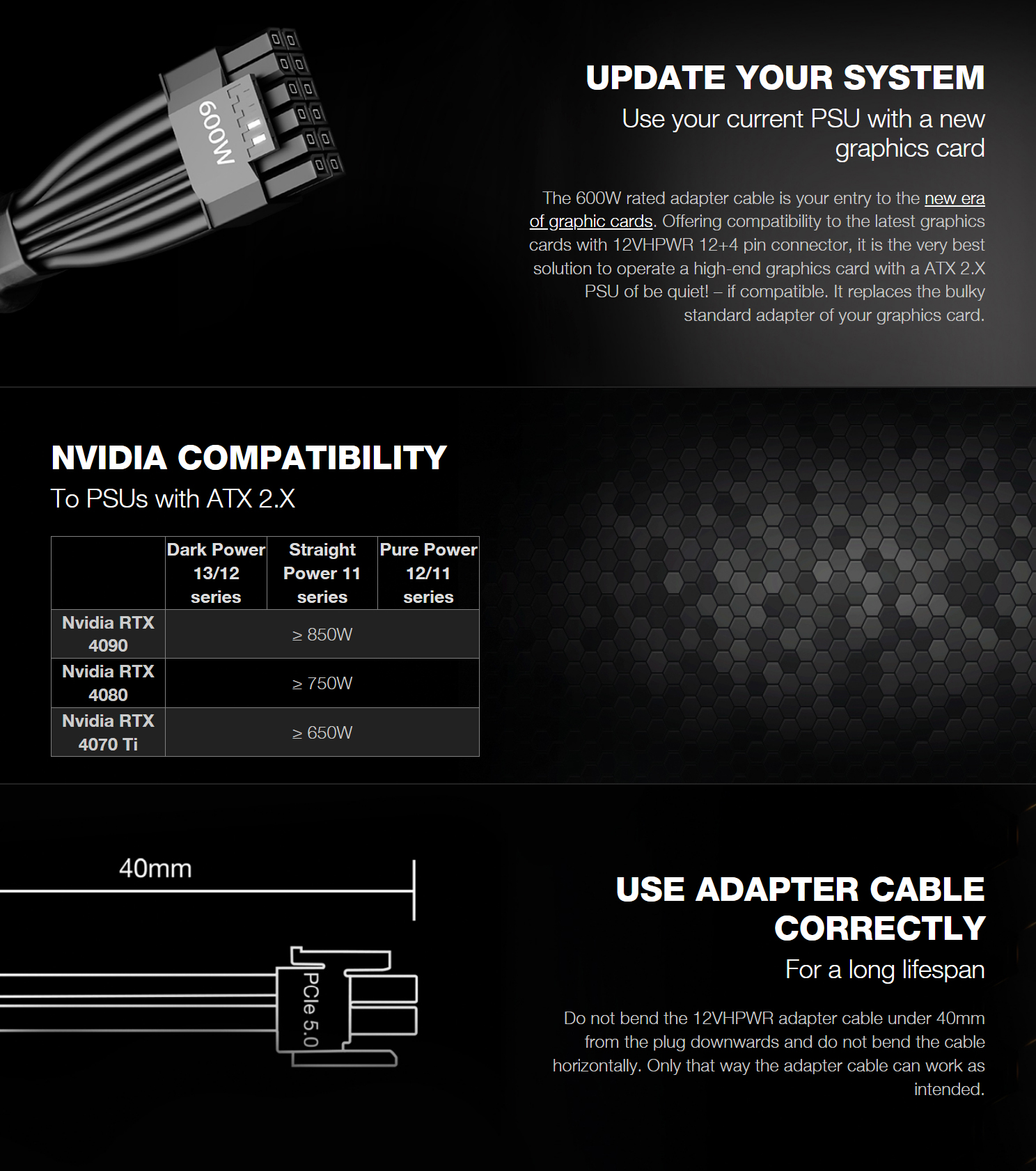 Internal-Power-Cables-be-quiet-12VHPWR-600W-PCIe-5-0-Graphics-Card-Adapter-Cable-BC072-5