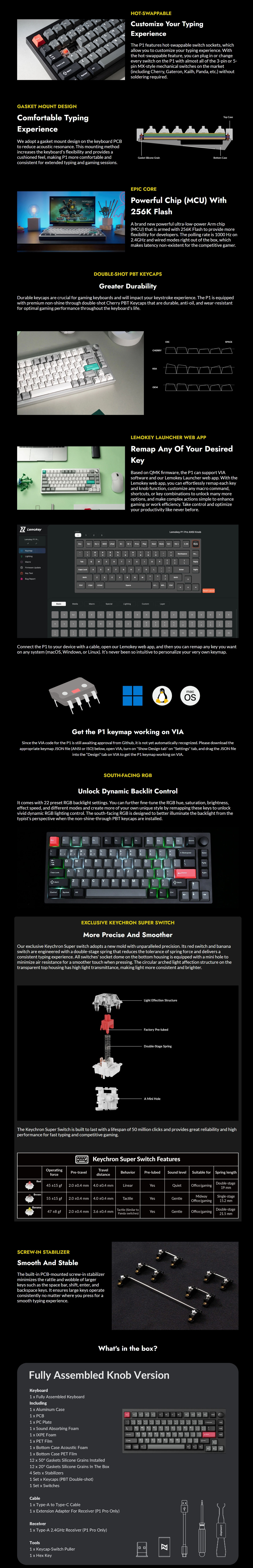 Keyboards-Keychron-Lemokey-P1-Pro-RGB-Carbon-Black-Wireless-Mechanical-Gaming-Keyboard-with-Banana-Switch-KBKCP1PM4-2