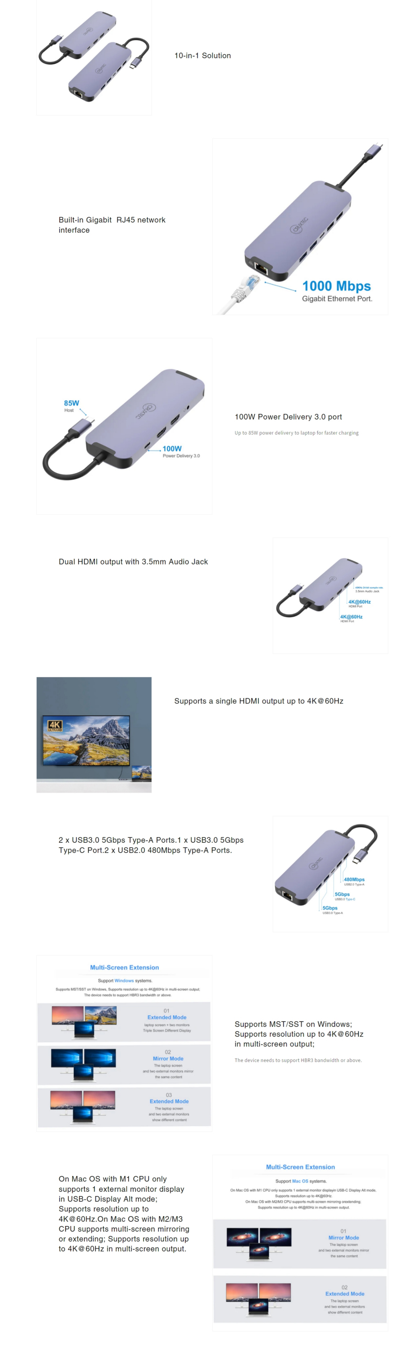 Enclosures-Docking-Cruxtec-10-in-1-USB-C-to-Dual-HDMI-Mini-Dock-CDK10-SG-1