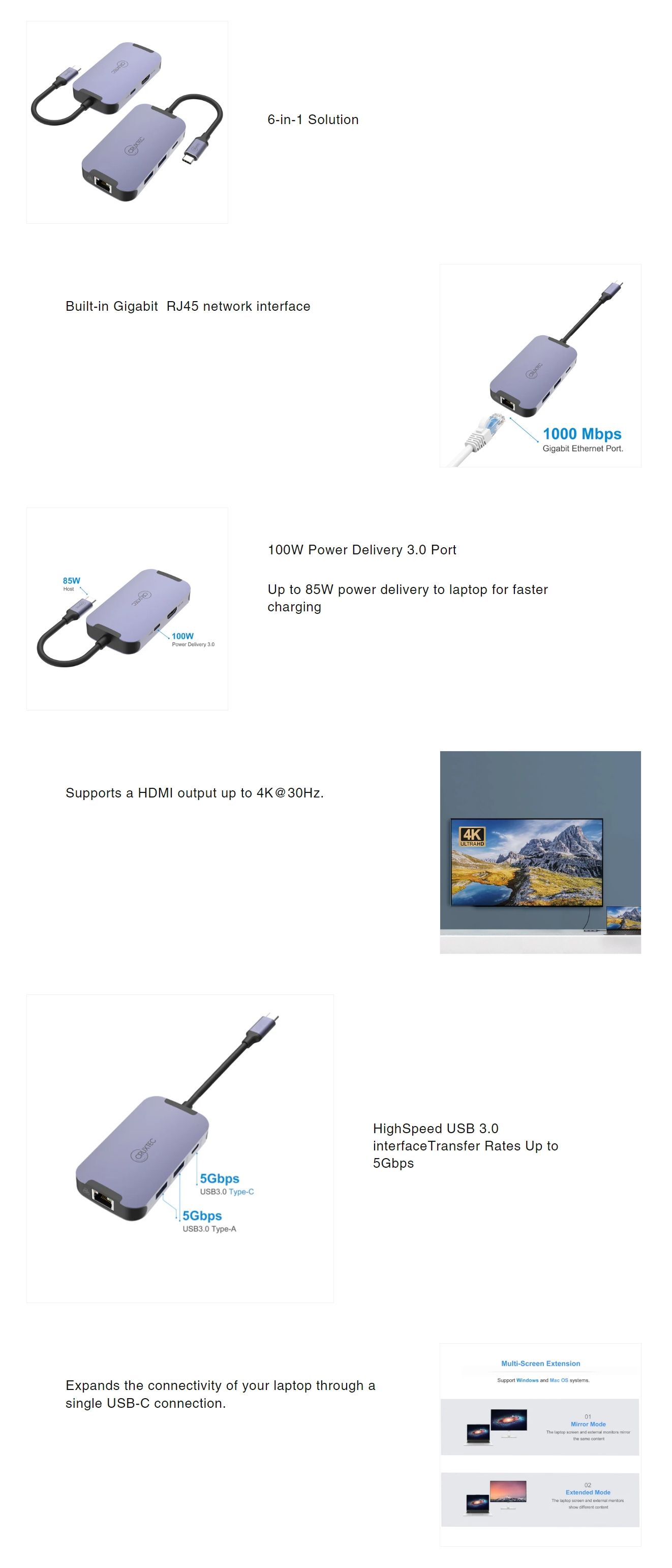 Enclosures-Docking-Cruxtec-6-in-1-USB-C-Mini-Dock-CMD06-SG-1