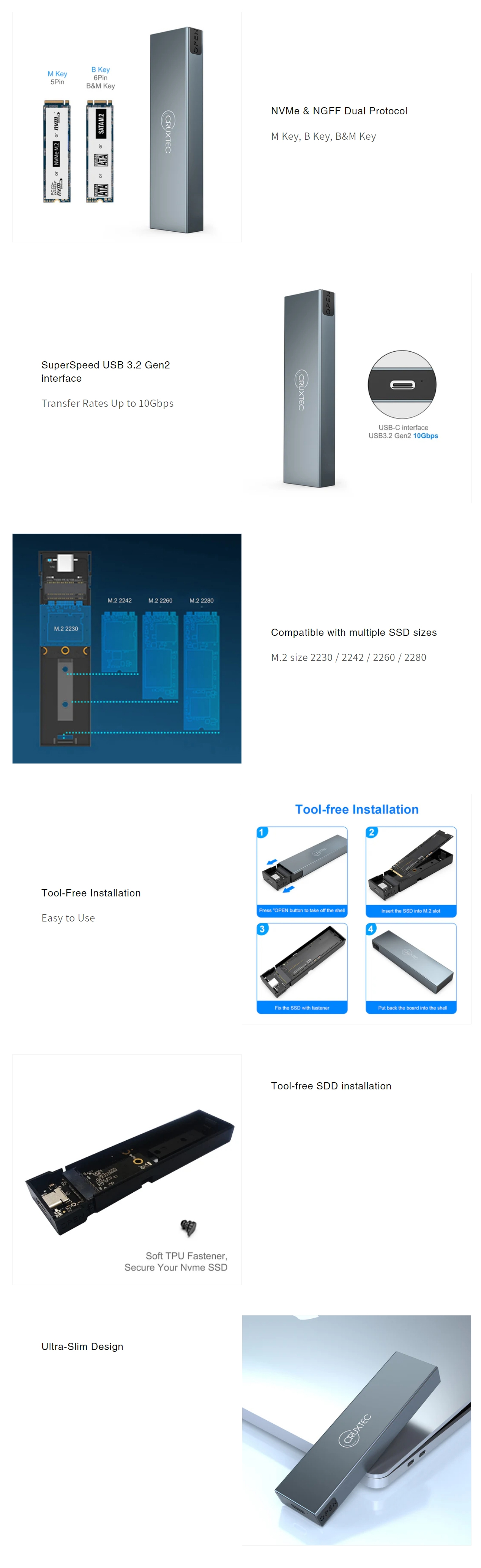 Enclosures-Docking-Cruxtec-NVMe-NGFF-Dual-Protocol-M-2-SSD-to-USB-C-Enclosure-M2NC3-SG-1