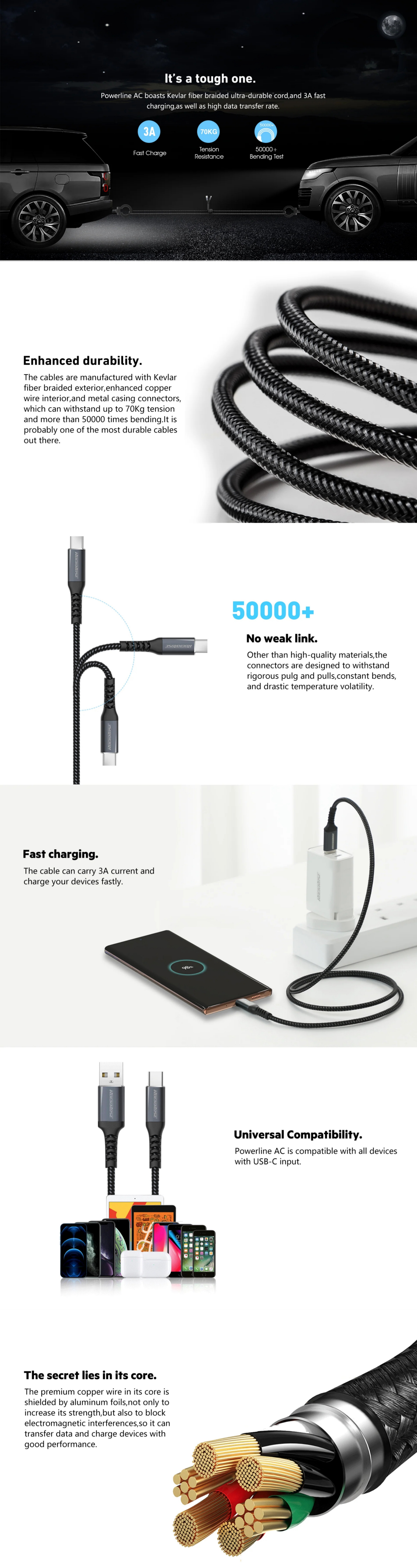 USB-Cables-RockRose-Braided-Powerline-AC-3A-USB-2-0-to-USB-C-Charging-Cable-1m-RRCS07C-1