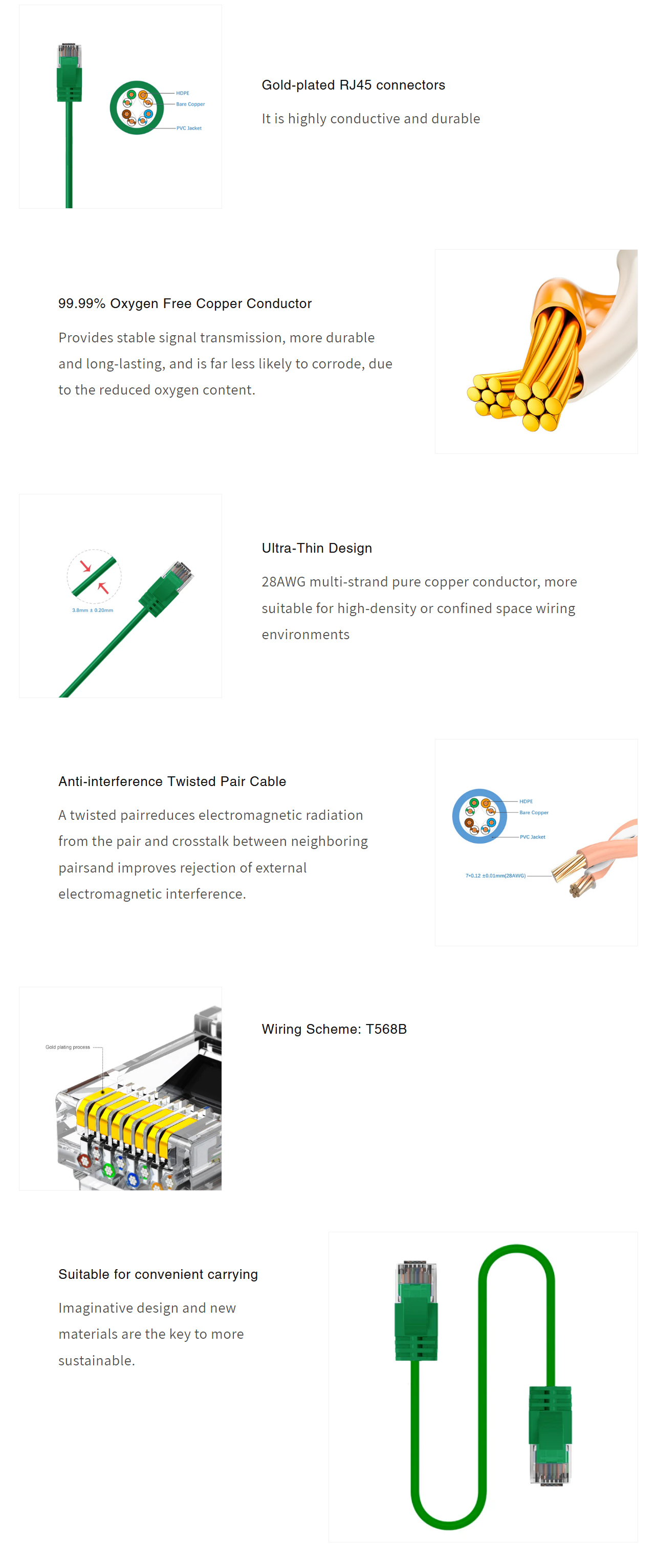 Network-Cables-Cruxtec-Ultra-Thin-CAT6A-U-UTP-Ethernet-Cable-Green-0-3m-RF6A-003-GR-2