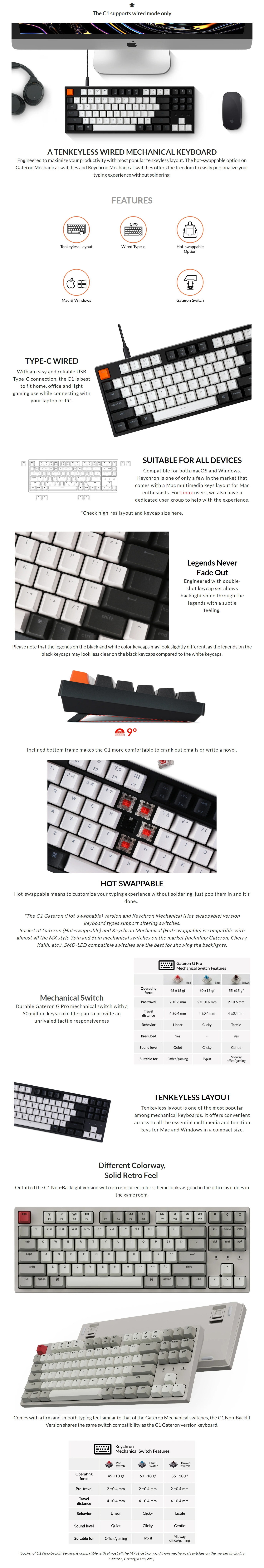 Keyboards-Keychron-C1-Wired-Retro-TKL-Hot-Swappable-Mechanical-Keyboard-Red-Switch-KBKCC1M1ZRED-1