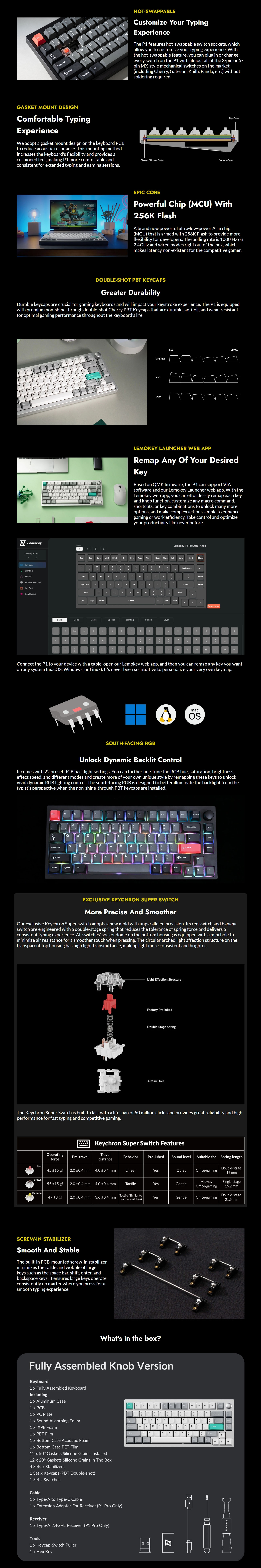 Keyboards-Keychron-Lemokey-P1-Pro-RGB-Space-Silver-Wireless-Mechanical-Gaming-Keyboard-Super-Banana-Switch-KBKCP1PX4-2