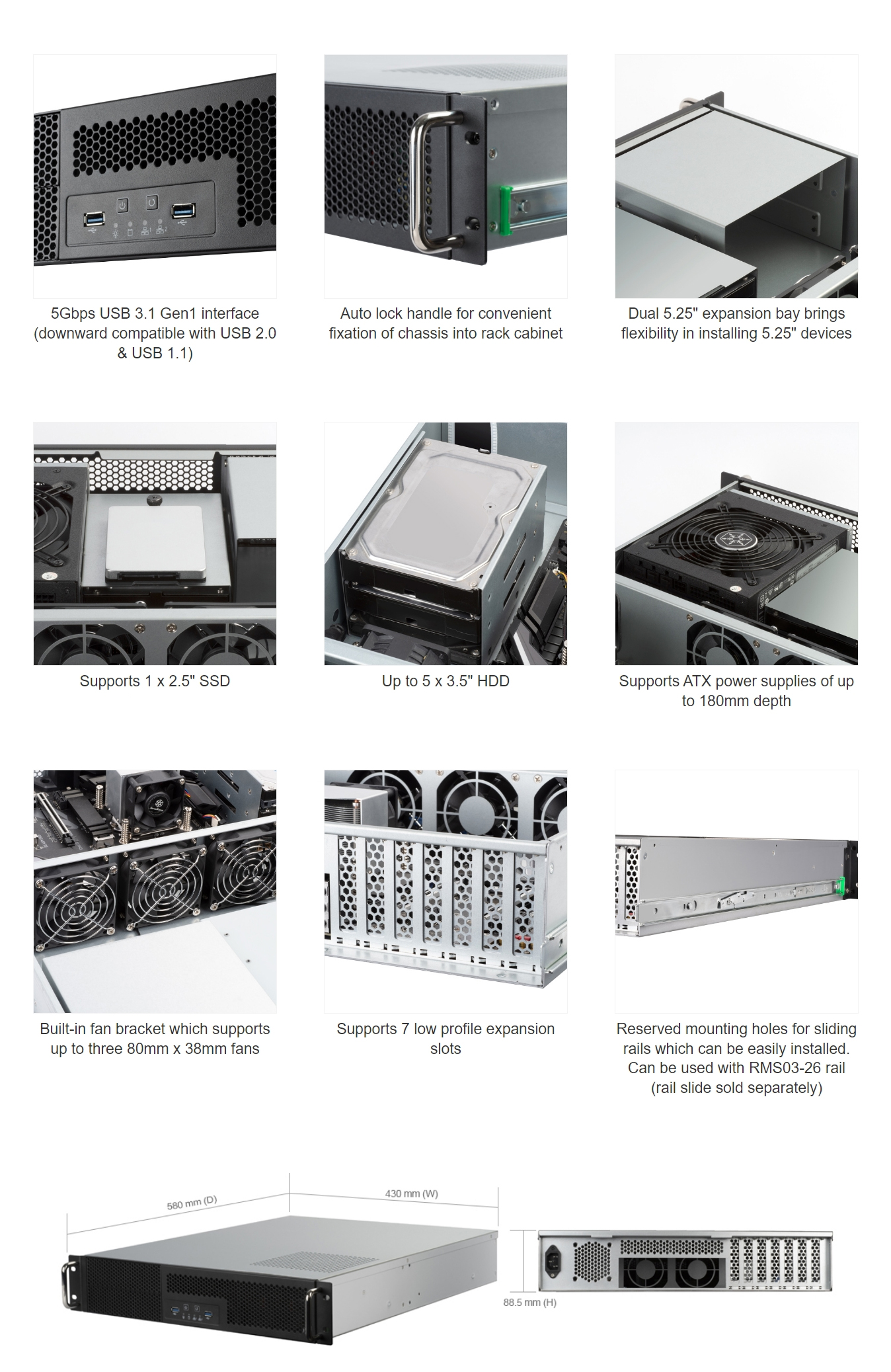 Server-Cases-SilverStone-RM23-502-2U-Rackmount-Case-RM23-502-1