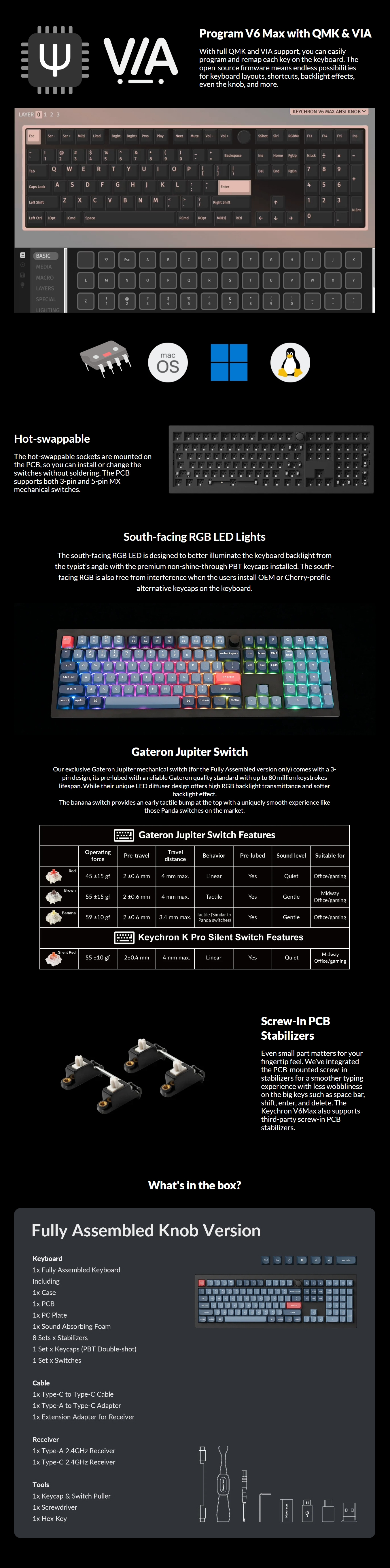 Keyboards-Keychron-V6-MAX-RGB-Hot-Swap-Gateron-Wireless-QMK-Custom-Keyboard-Silent-Red-Switch-Black-KBKCV6MD6-2