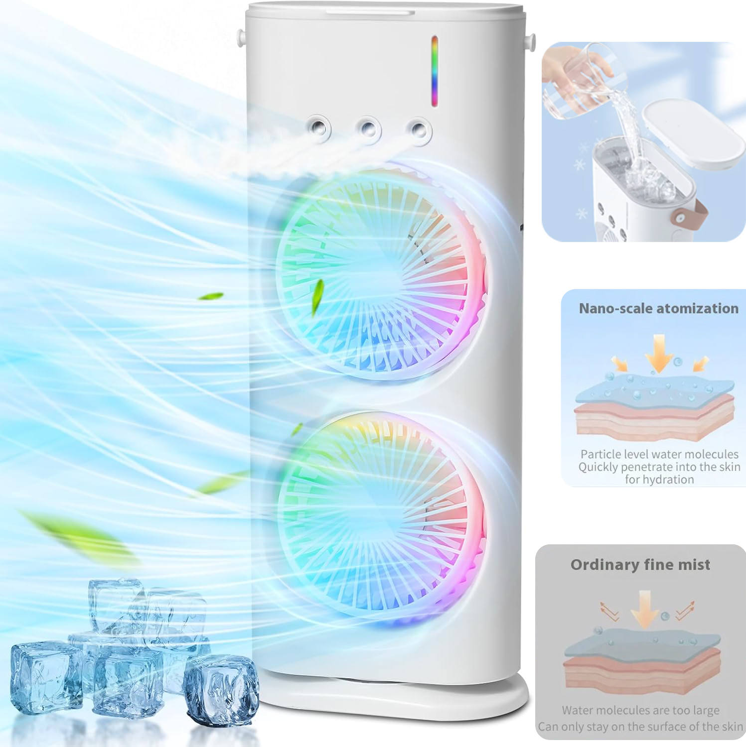 Smart-Devices-Portable-Desk-Fan-High-Wind-Cooling-Electric-Fan-3-Hole-Spray-Tower-Fan-Portable-Air-Conditioner-Oscillating-Fan-Desktop-2-Head-Powerful-Air-Cooler-23