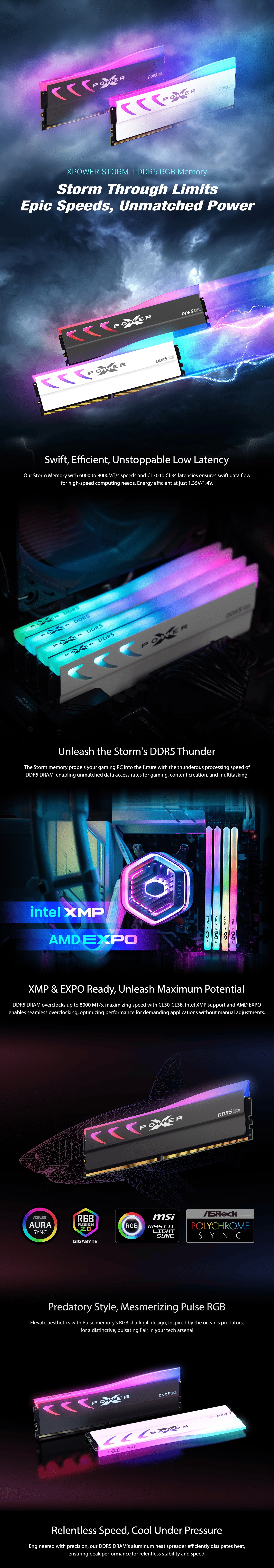 DDR5-RAM-SP-Silicon-Power-XPOWER-STORM-RGB-DDR5-32GB-2x16GB-6000MHz-Gaming-Memory-Supports-Intel-XMP-AMD-EXPO-CL30-UDIMM-Desktop-PC-Computer-RAM-Memory-White-31