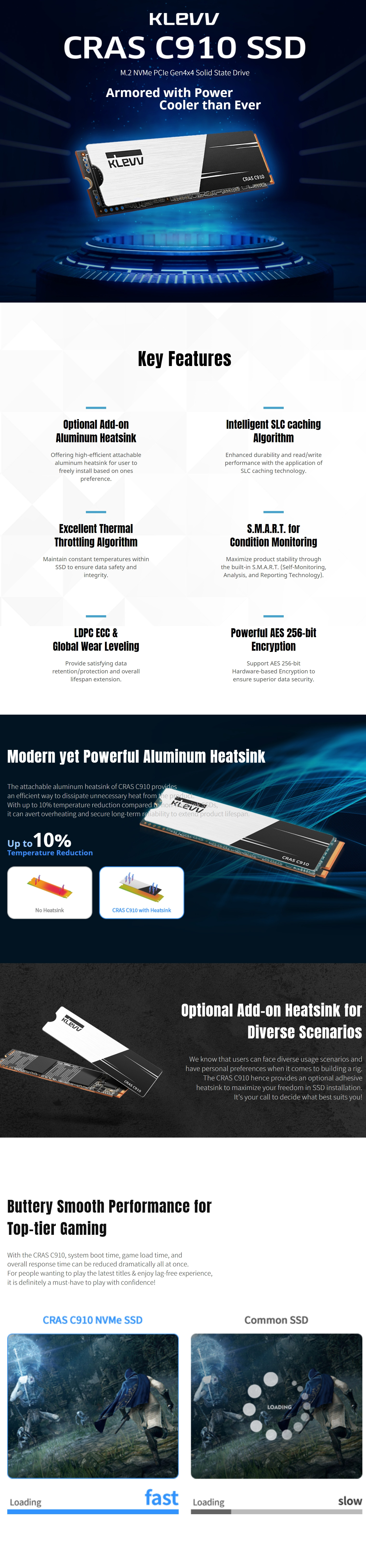 SSD-Hard-Drives-KLEVV-1TB-CRAS-C910-K01TBM2SP0-C91-PCIe-4-0-NVMe-M-2-2280-SSD-1