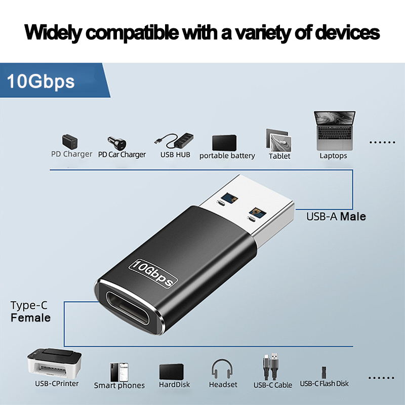 USB-Cables-USB3-2-Gen2-USB-A-Male-to-USB-C-female-Adapter-10Gbps-USB-A-to-C-Converter-with-VL162-Chip-Gray-1pc-15