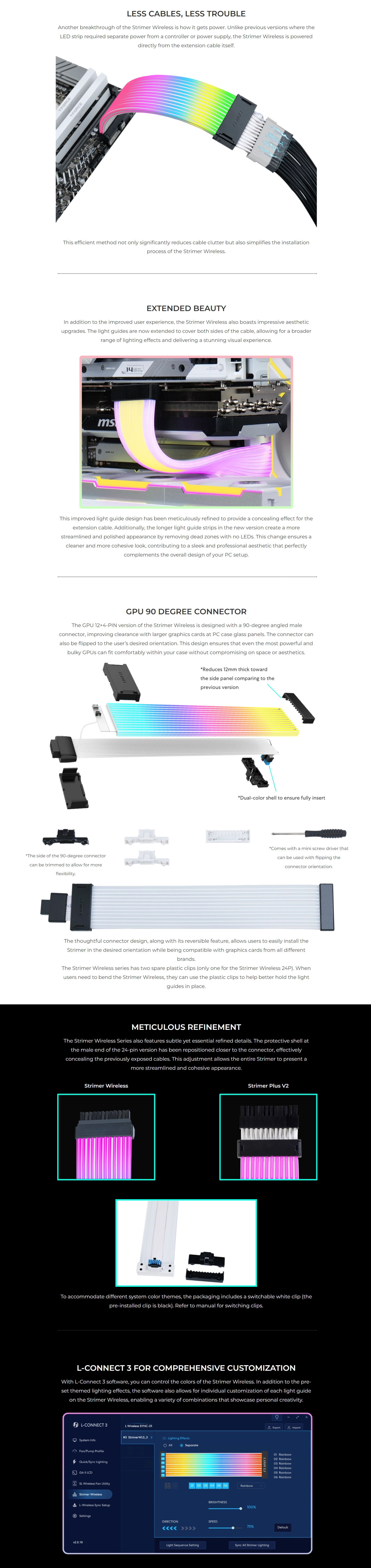 GPU-Accessories-Lian-Li-Strimer-Wireless-16-12-8-Pin-ARGB-Power-Extension-Cable-PW16-121W-2