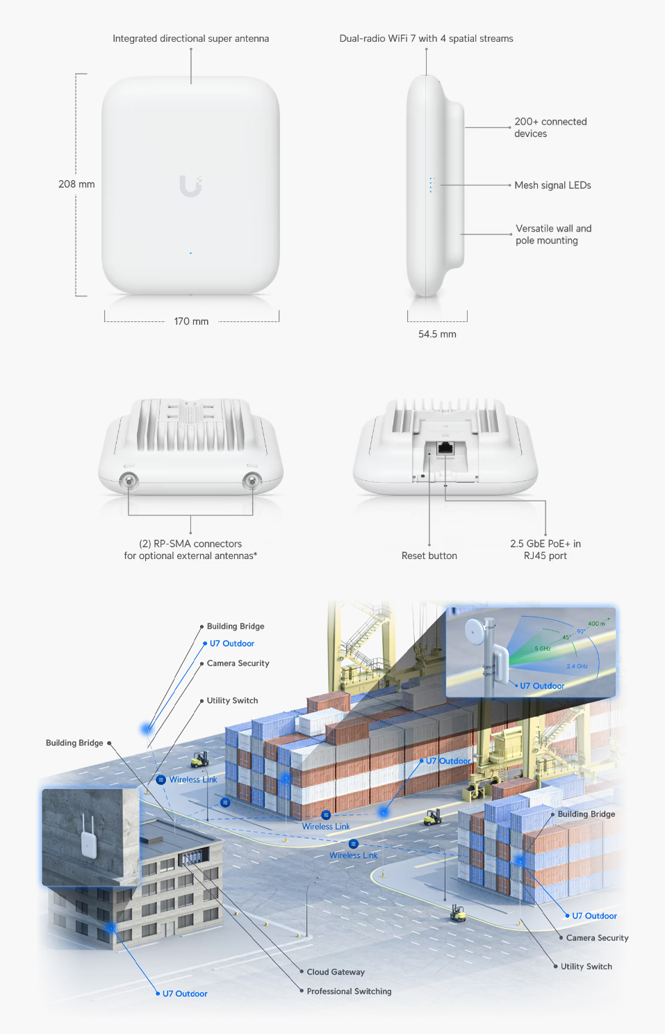 Wireless-Access-Points-WAP-Ubiquiti-U7-Outdoor-WiFi-7-Wireless-Access-Point-with-4-Spatial-Streams-U7-OUTDOOR-4