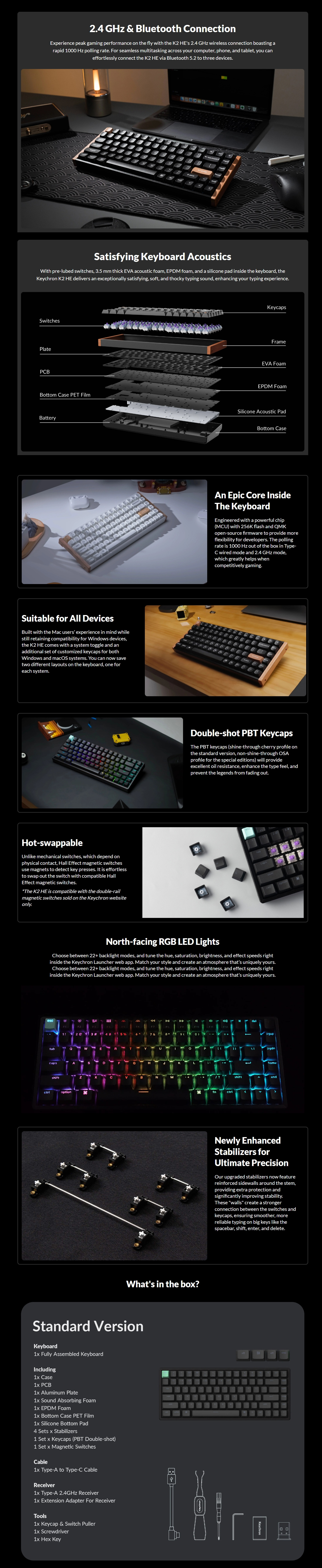 Keyboards-Keychron-K2-HE-QMK-Wireless-Magnetic-Keyboard-Standard-Version-Gateron-Double-Rail-Nebula-Switch-KBKCK2HJ1-2