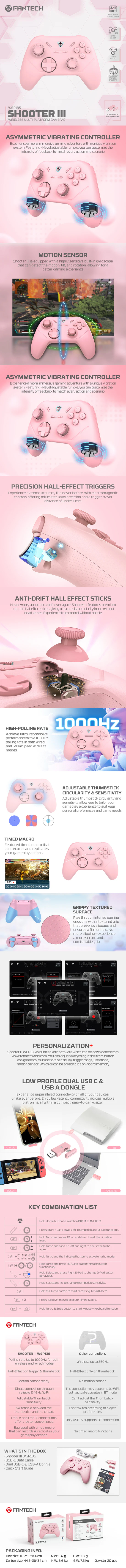 Controllers-Fantech-Wireless-Gaming-Controller-Gamepad-Multi-platform-Hall-Effect-Shooter-III-WGP13S-Pink-GAMEFTWGP13SPK-4