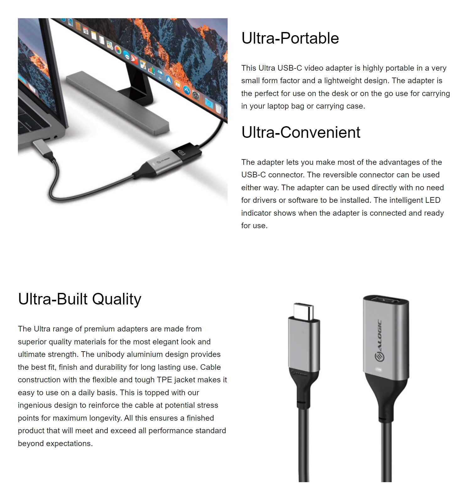 Display-Adapters-Alogic-4K-60Hz-USB-C-to-DisplayPort-Adapter-Space-Grey-ULUCDP-ADP-1