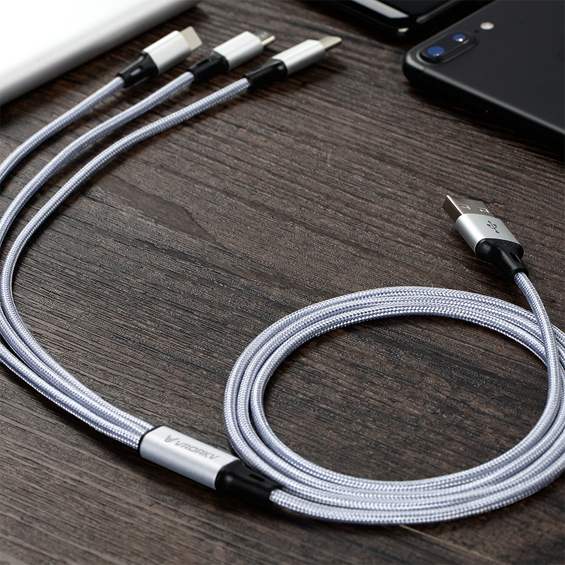 Mobile-Phone-Accessories-3-in-1-Multi-Charging-Cable-USB-To-Type-C-Lightning-Micro-Silver-3