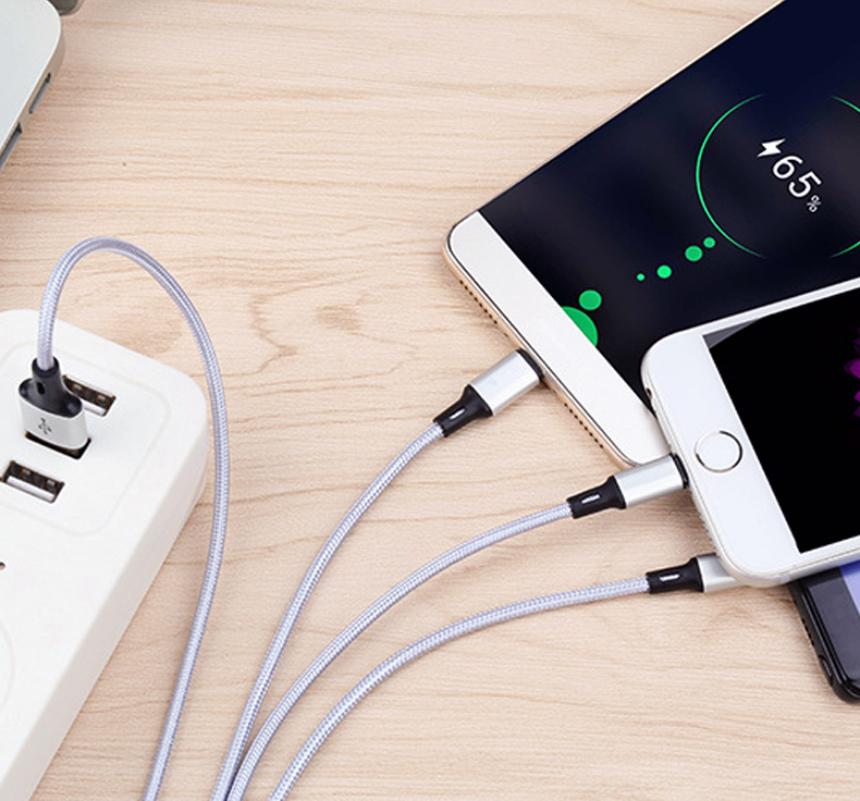 Mobile-Phone-Accessories-3-in-1-Multi-Charging-Cable-USB-To-Type-C-Lightning-Micro-Silver-4