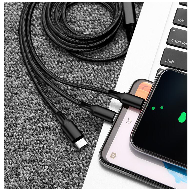 Mobile-Phone-Accessories-VRORKV-3-in-1-Multi-Charging-Cable-USB-To-Type-C-Lightning-Micro-Black-6