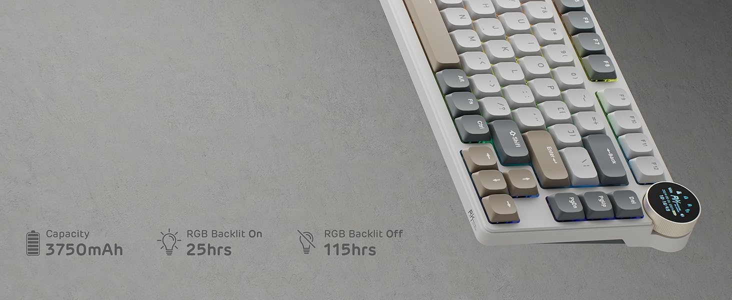 Keyboards-RK-ROYAL-KLUDGE-N80-Low-Profile-Wireless-Mechanical-Smart-Display-Screen-Knob-75-Top-Mount-3-Modes-Keyboard-Tactile-Brown-Switch-9