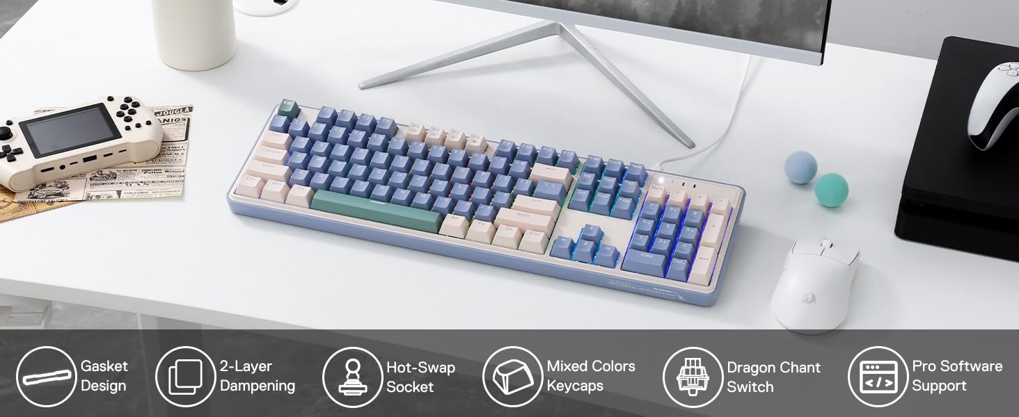 Keyboards-Redragon-K685-104-Keys-Wired-Gasket-RGB-Gaming-100-Layout-Mechanical-Hot-Swap-Socket-Keyboard-Vintage-Blue-23