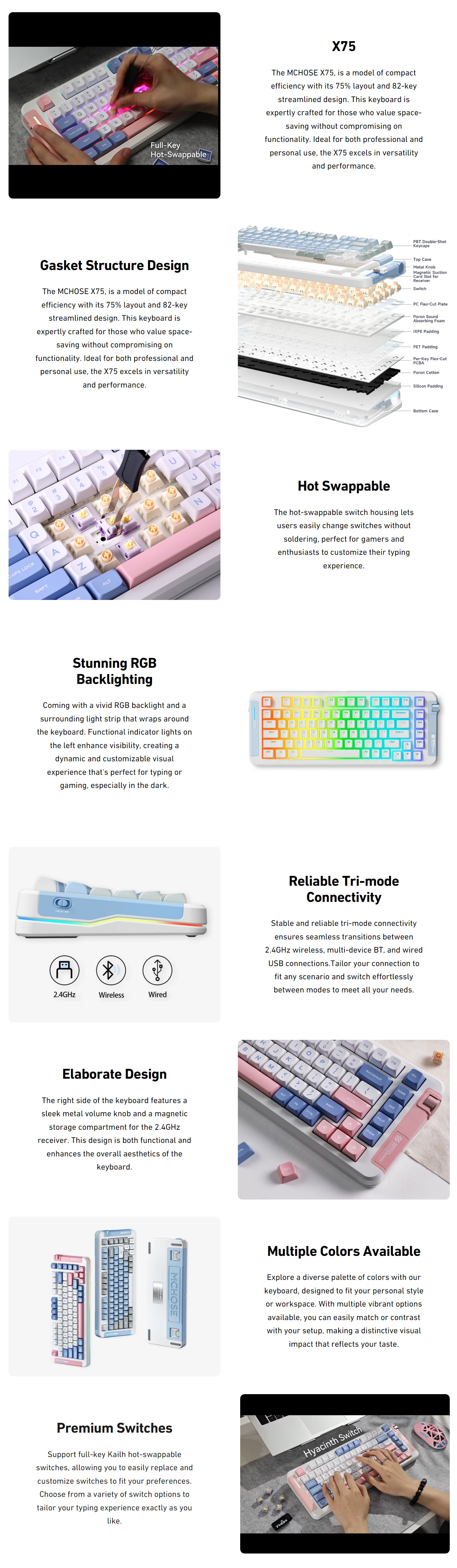 Keyboards-MCHOSE-X75-Gasket-Mount-75-Layout-Hot-Swap-Wireless-Mechanical-Keyboard-Hyacinth-Switch-Pink-Blue-KBMCX759-1