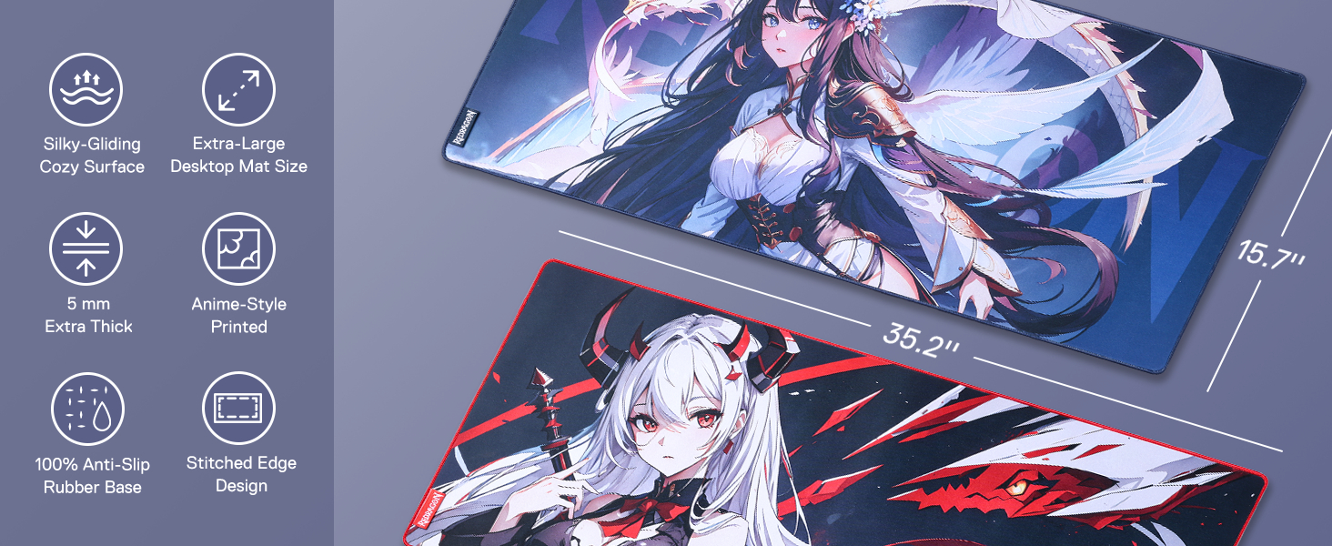 Mouse-Pads-Redragon-P046L-Anime-Gaming-Mouse-Pad-Smooth-Lycra-Surface-Anti-Slip-Rubber-Base-Spill-Resistant-Durable-5mm-Thick-Design-35-x-16-inches-7
